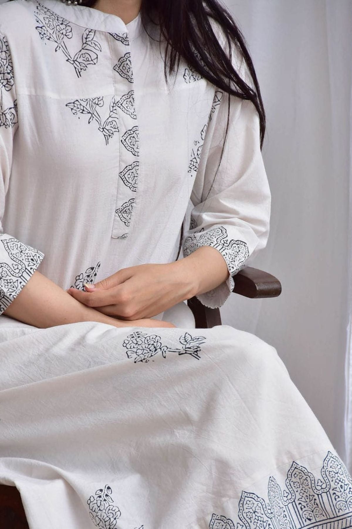 A line kurti Printed Set