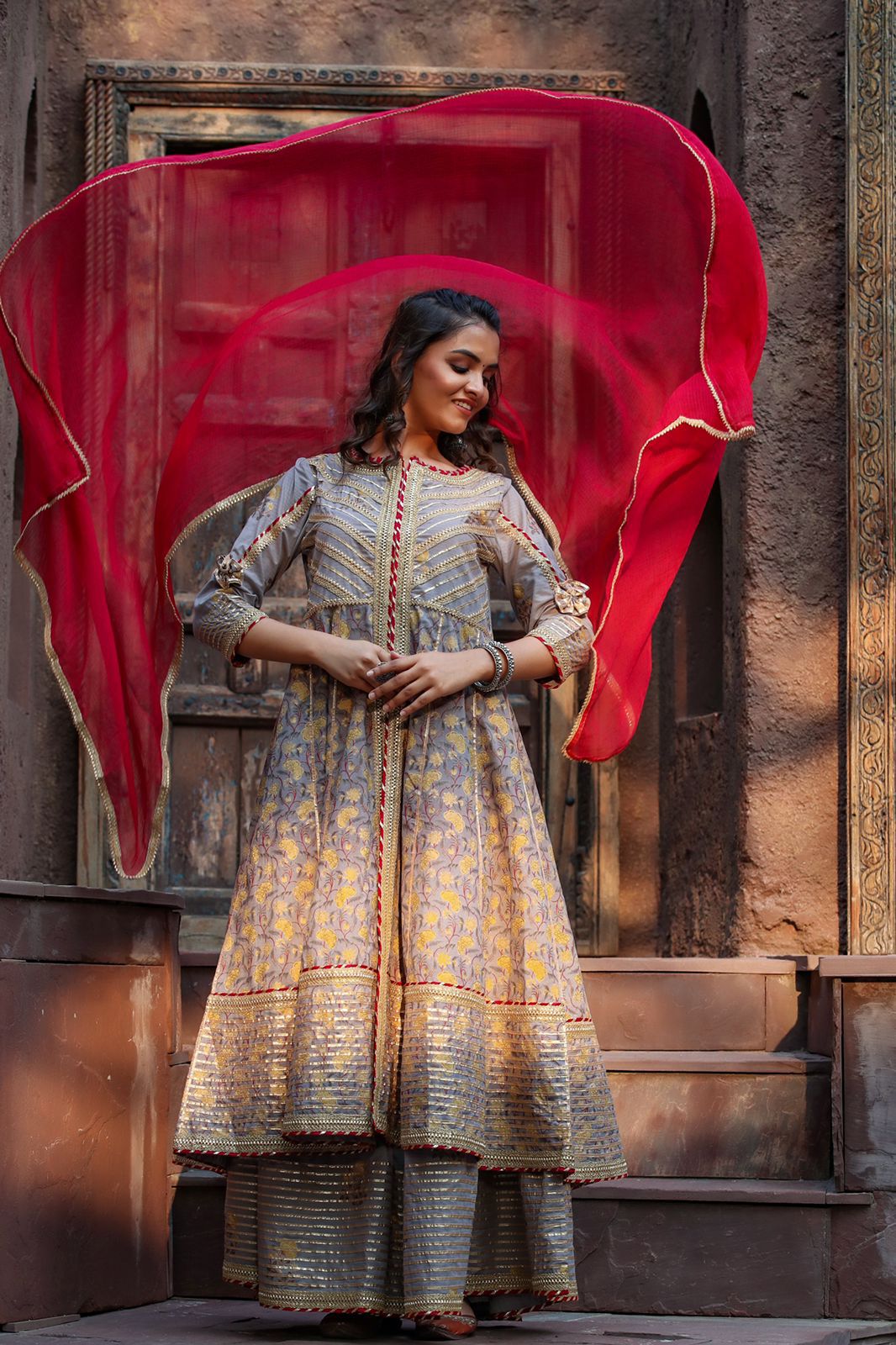 Anarkali Slit Festive Outfit
