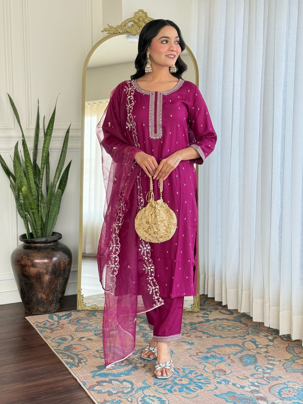 Beautiful embroidery kurta set
