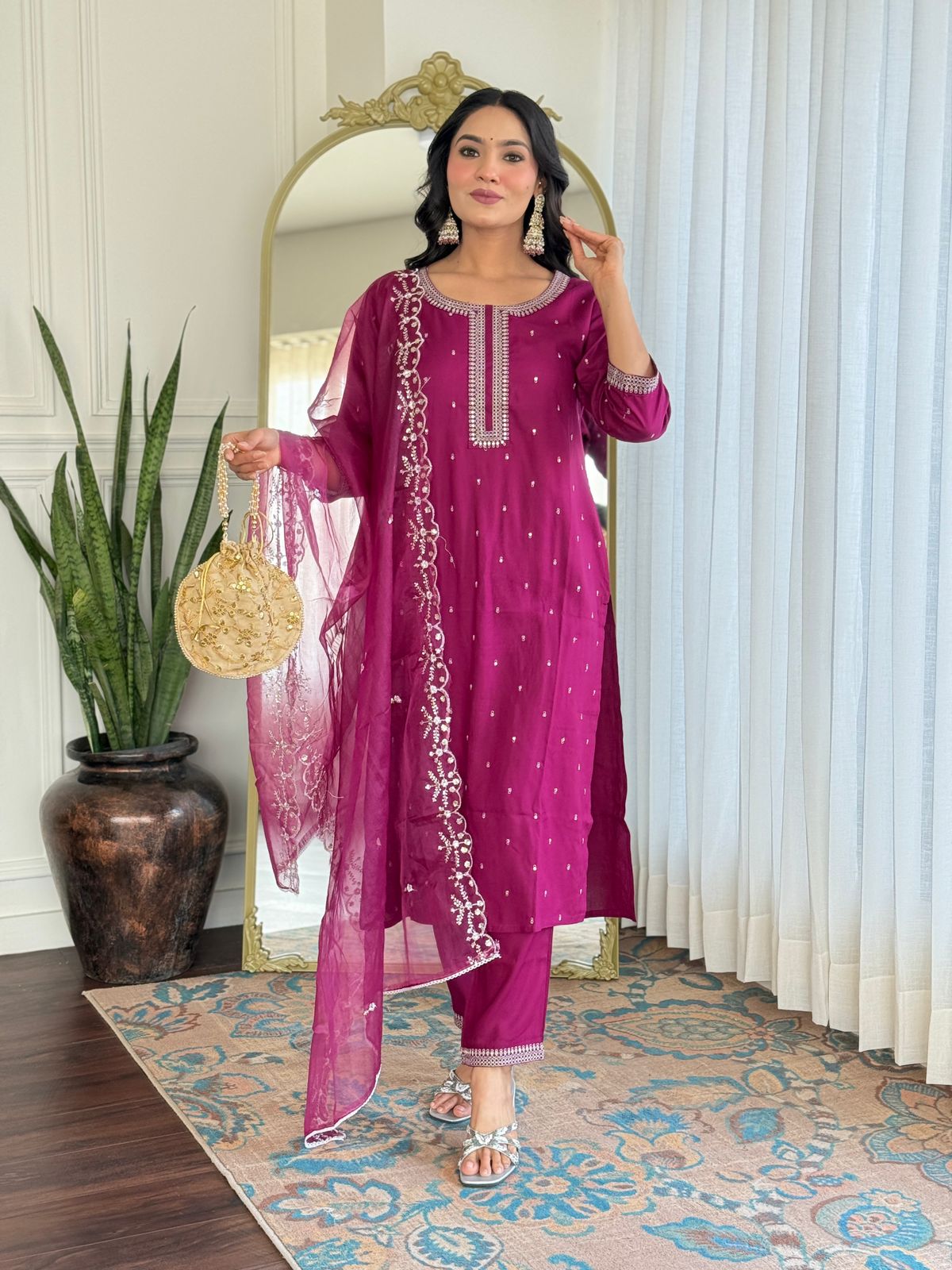 Beautiful embroidery kurta set