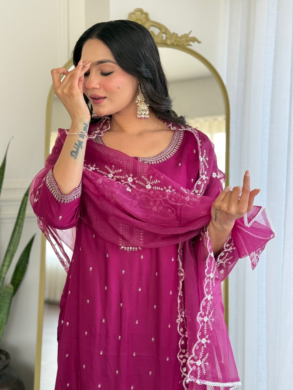 Beautiful embroidery kurta set