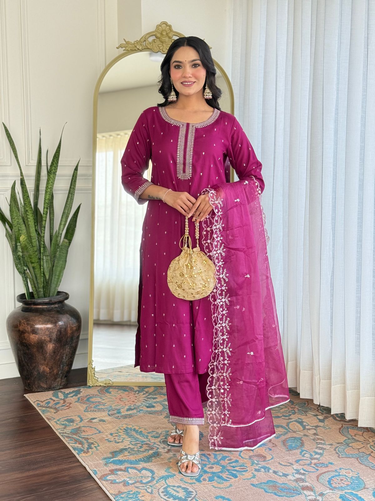 Beautiful embroidery kurta set