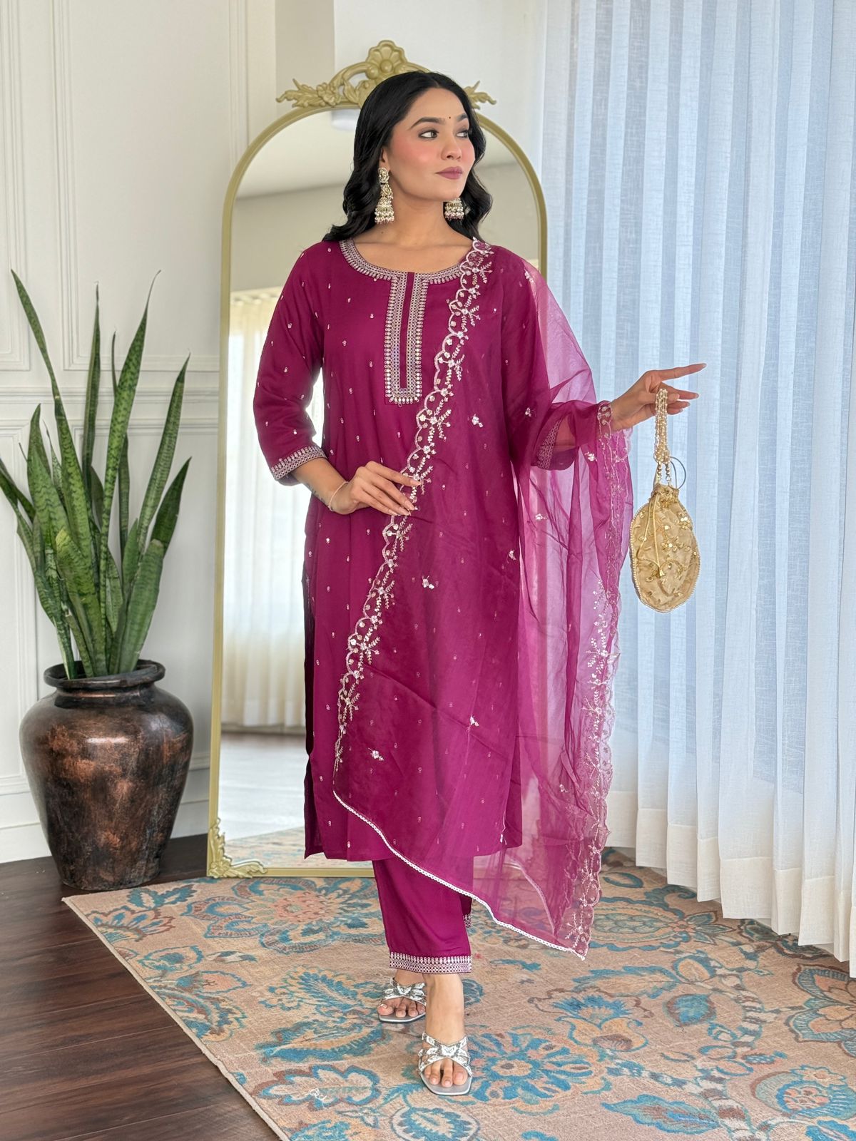 Beautiful embroidery kurta set