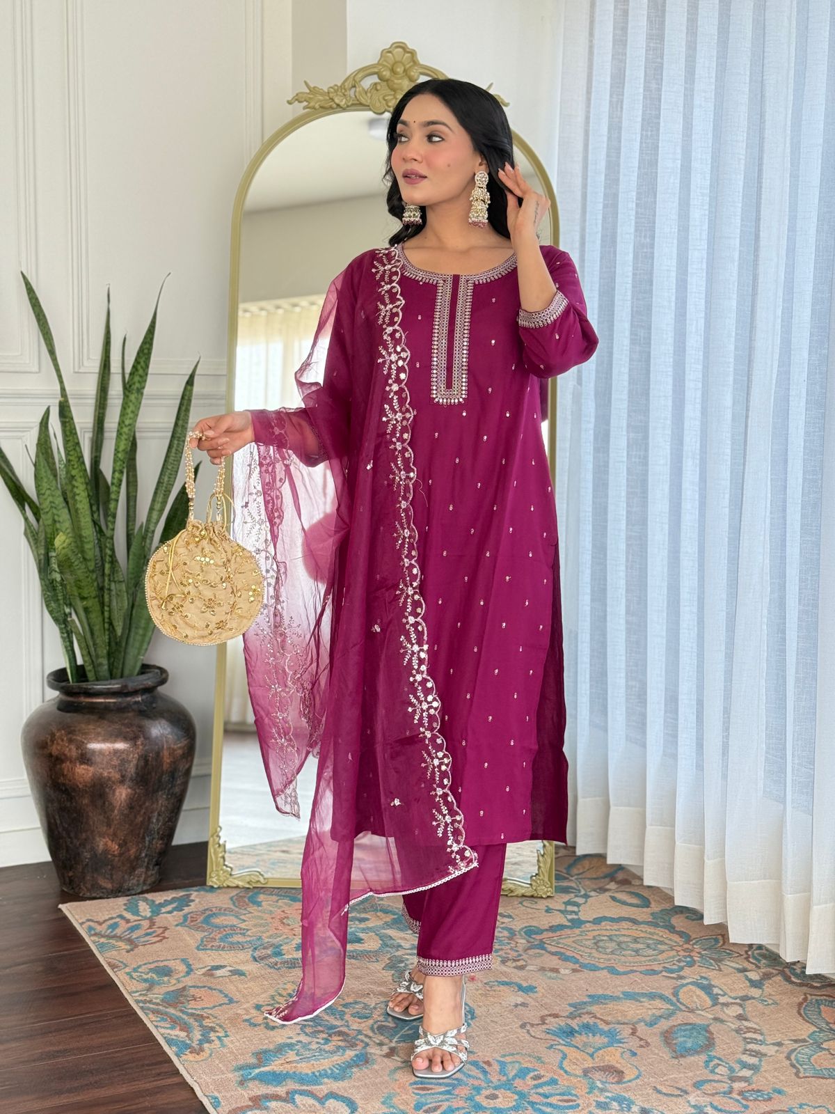 Beautiful embroidery kurta set