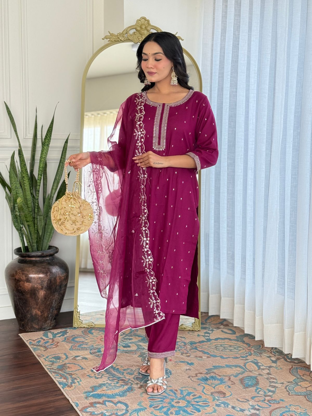 Beautiful embroidery kurta set
