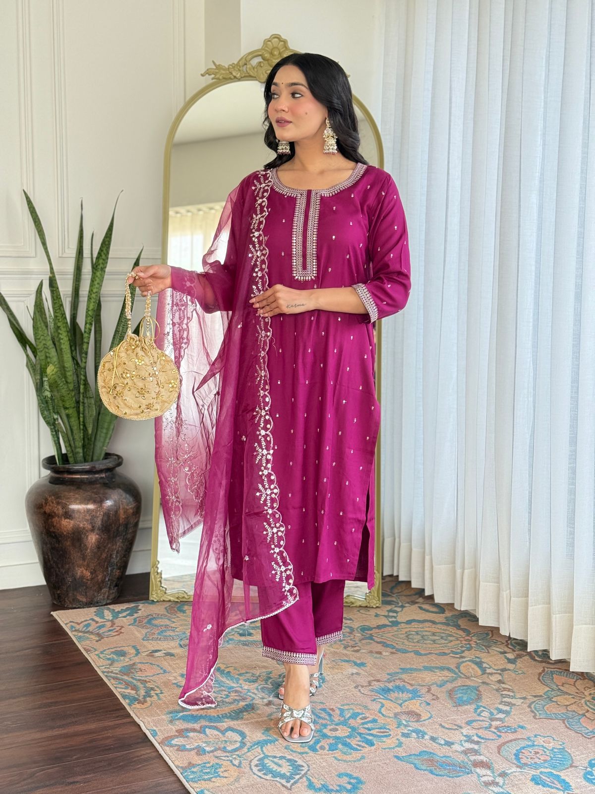 Beautiful embroidery kurta set