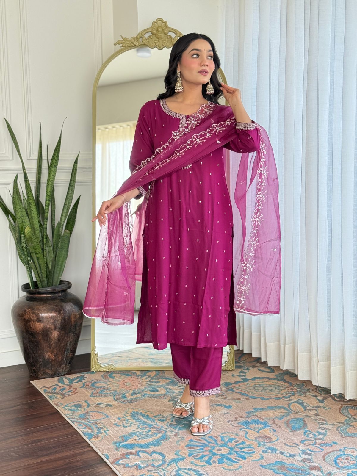 Beautiful embroidery kurta set