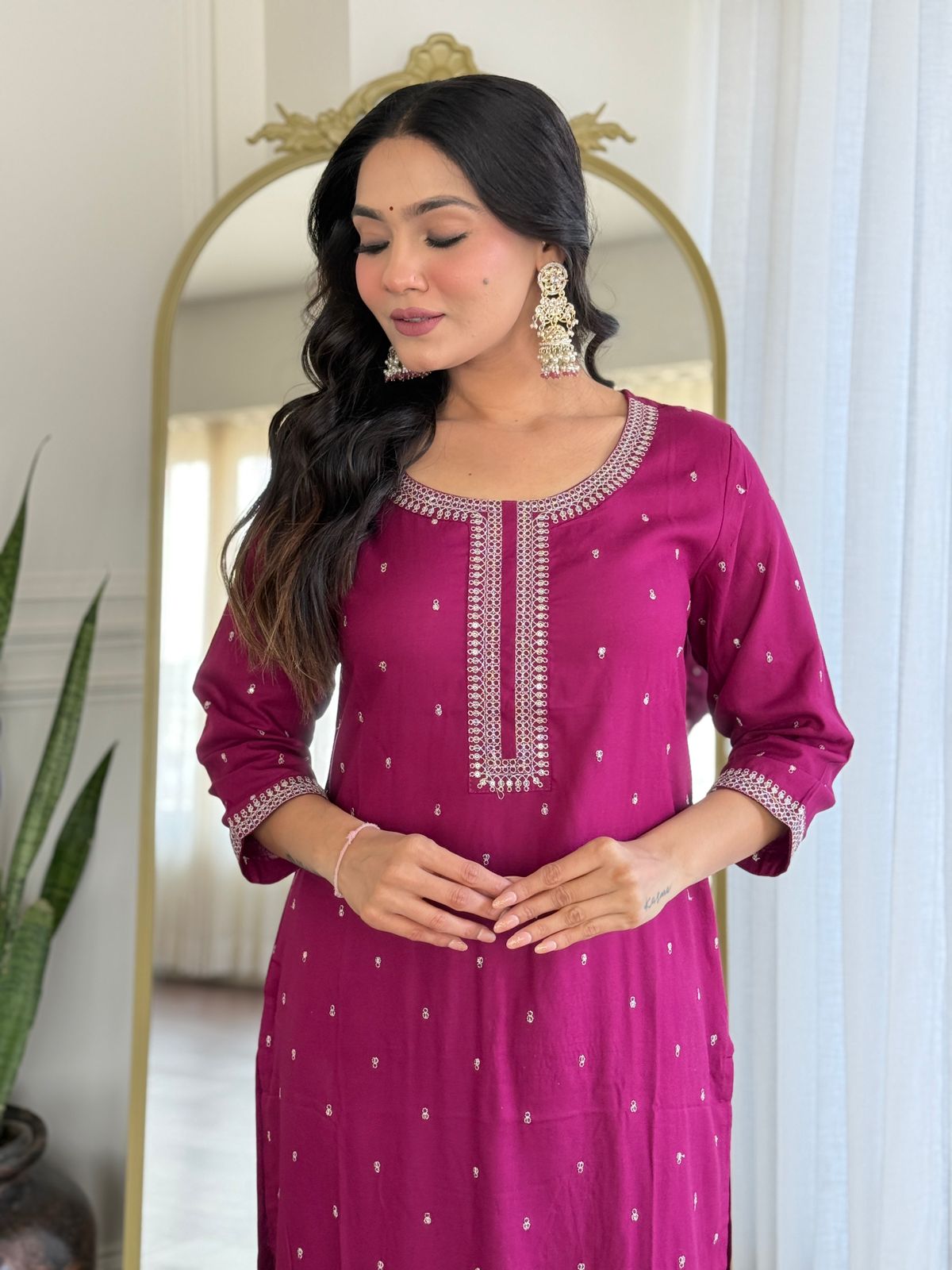 Beautiful embroidery kurta set