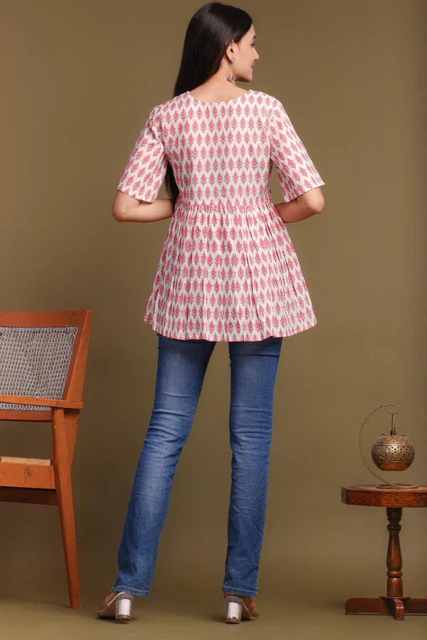 Booti Bliss Relaxed Fit Short Kurta