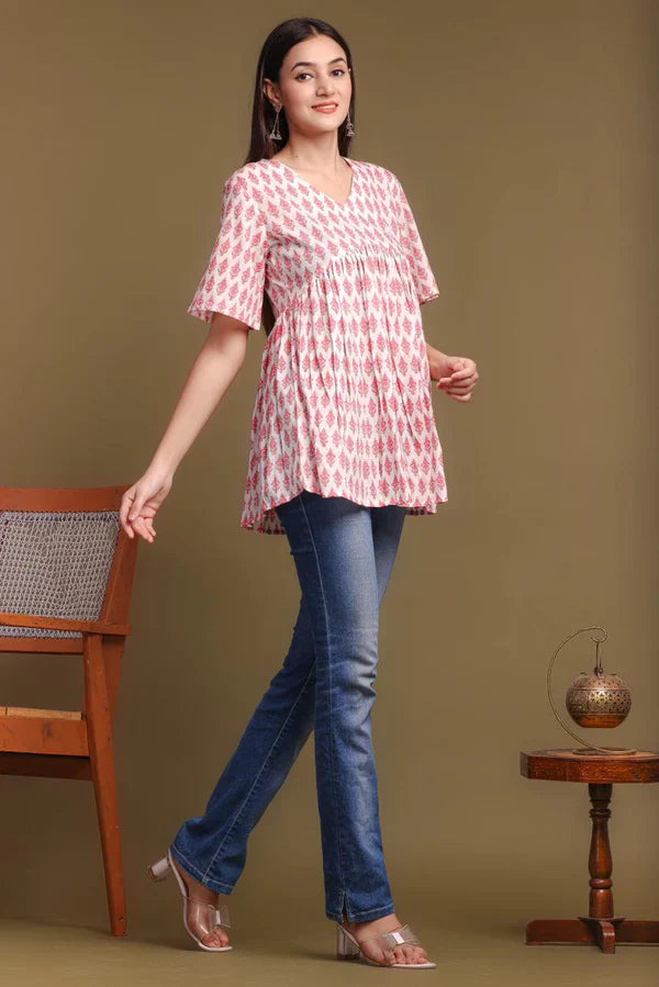Booti Bliss Relaxed Fit Short Kurta