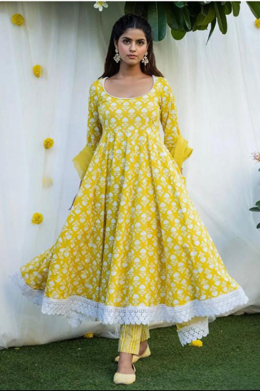 Anarkali Lace Work Suit