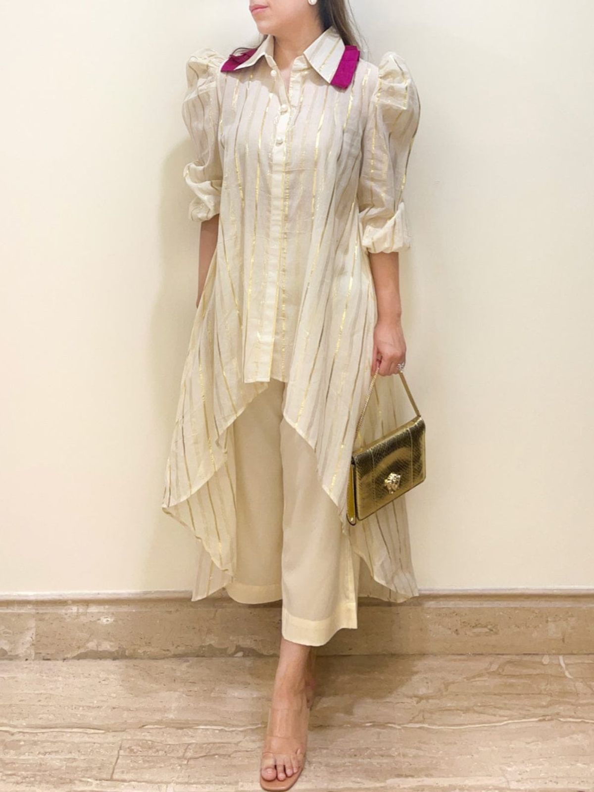 Asymmetrical Kurta Palazzo Outfit