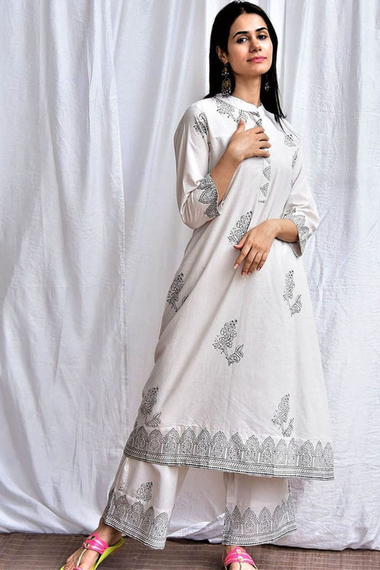 A line kurti Printed Set