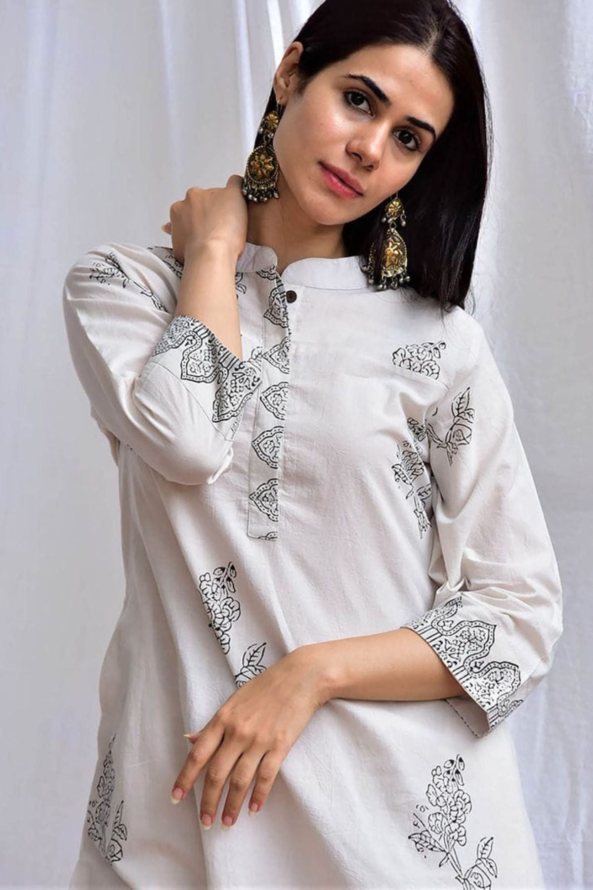 A line kurti Printed Set