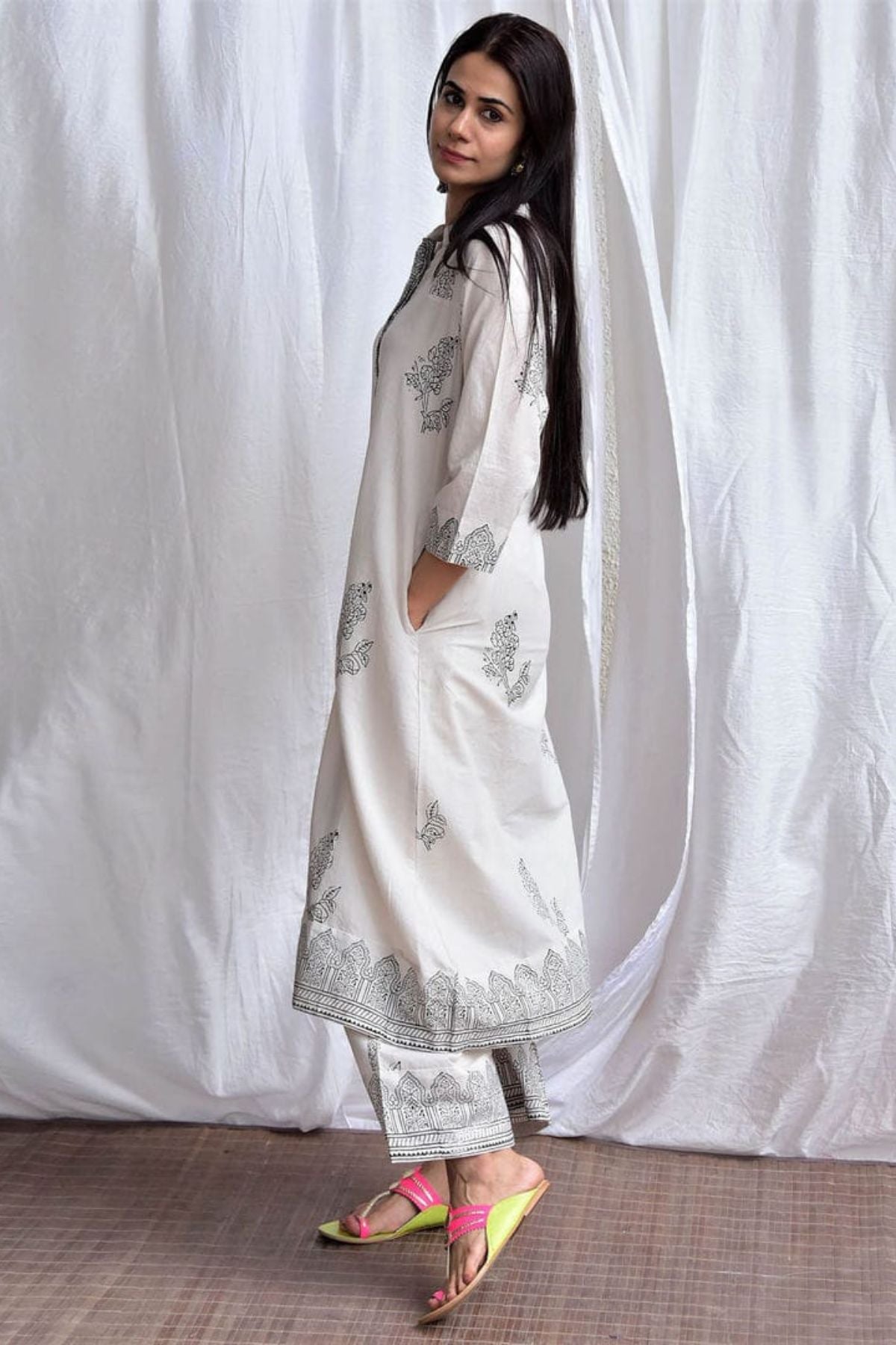 A line kurti Printed Set