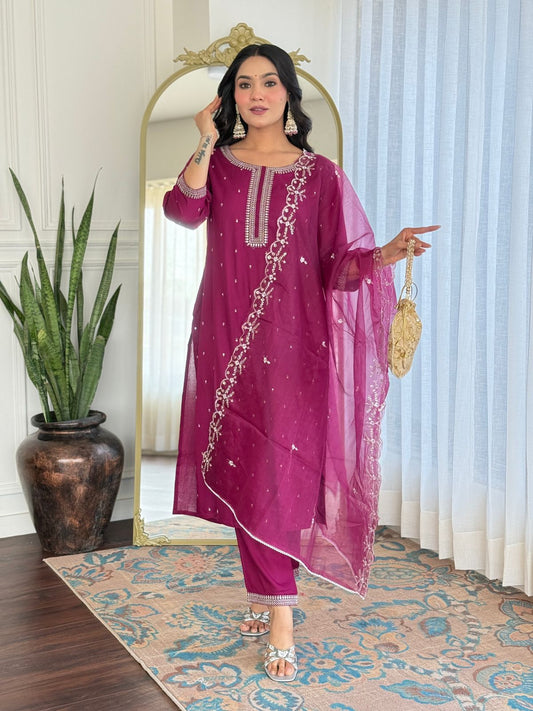 Beautiful embroidery kurta set