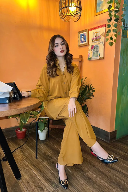 Caramel Buttoned Tunic